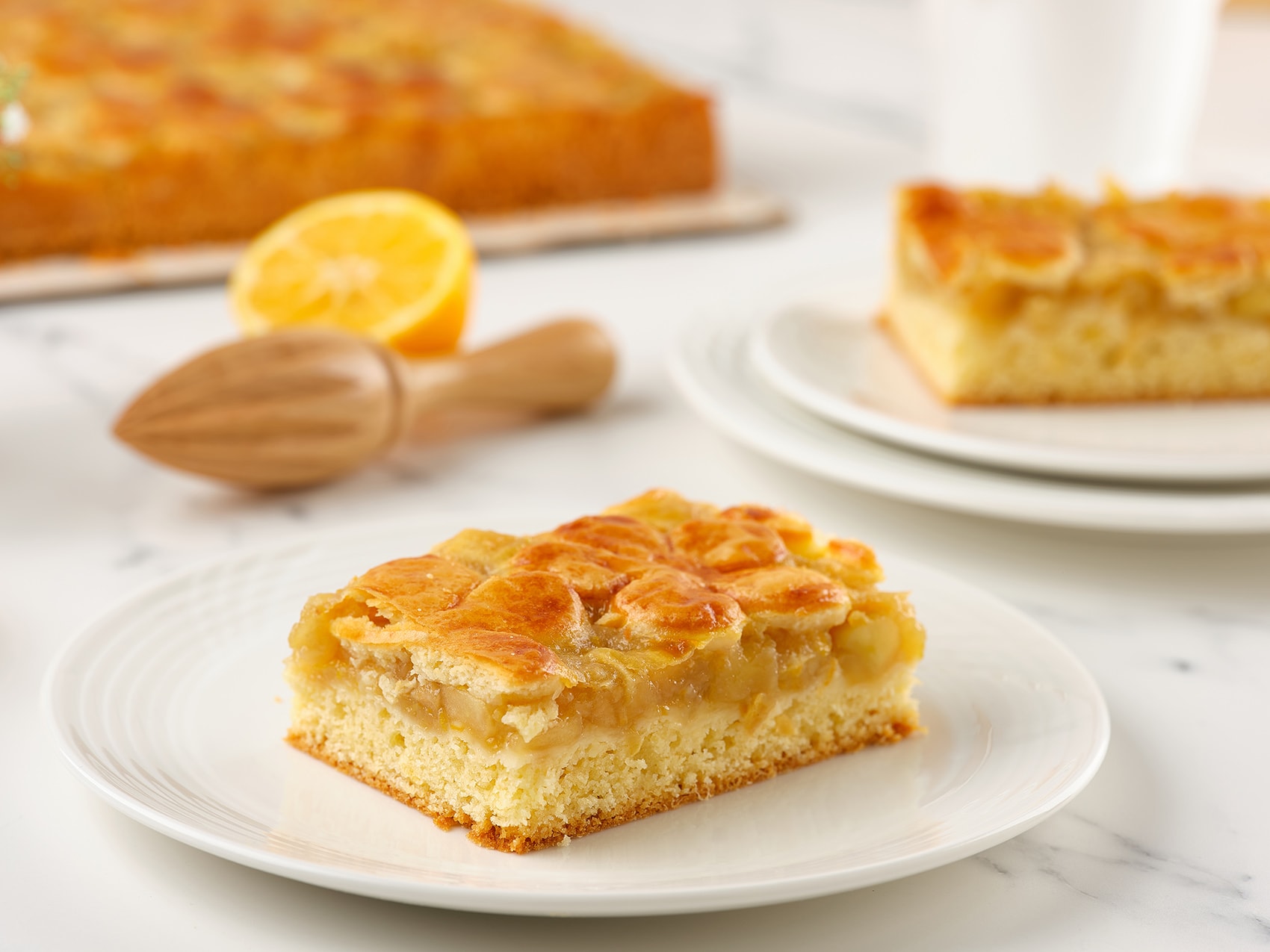 Lemon mosaic pie (slice)