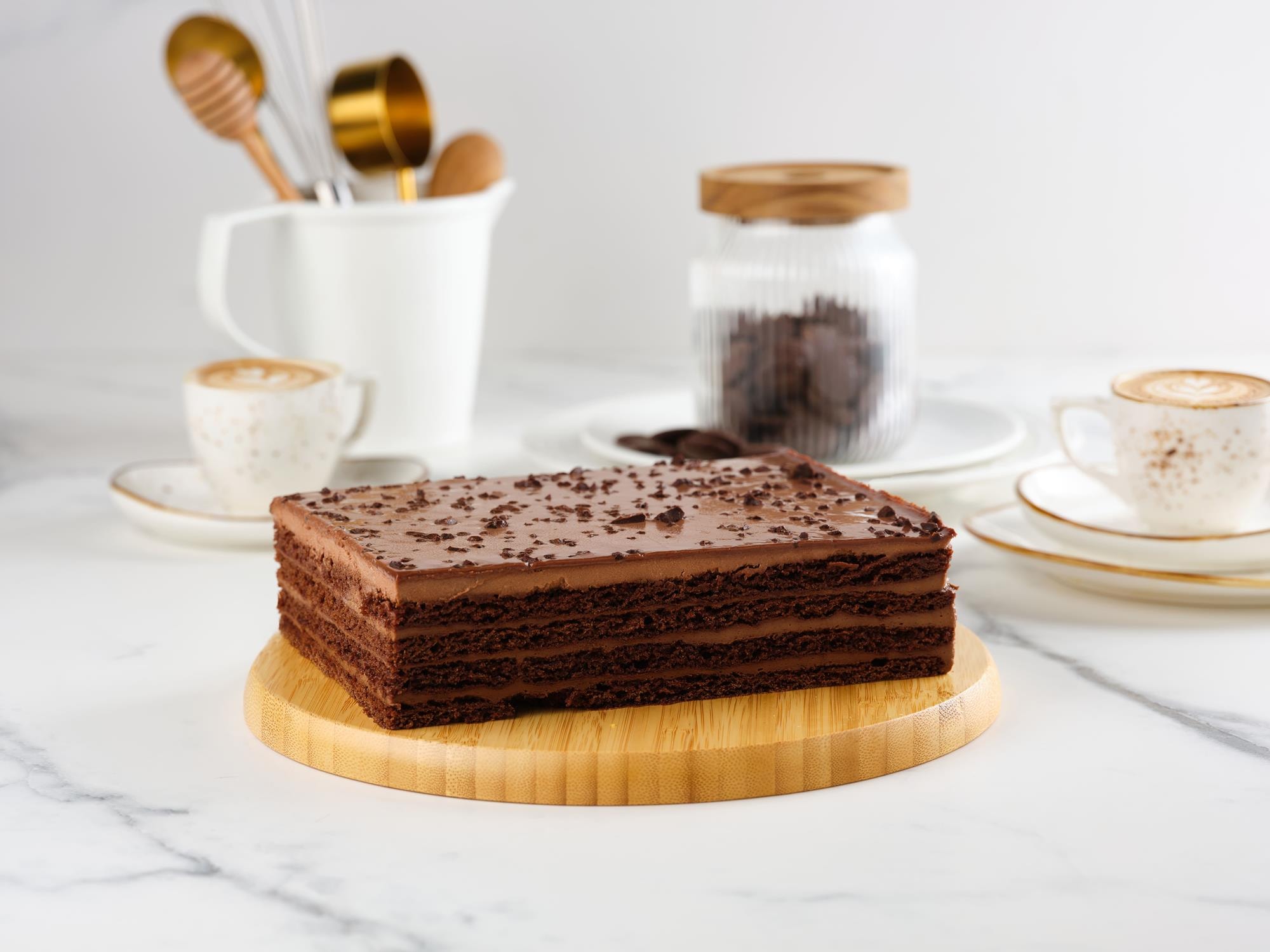 A quarter of Rectangle cake Mikado