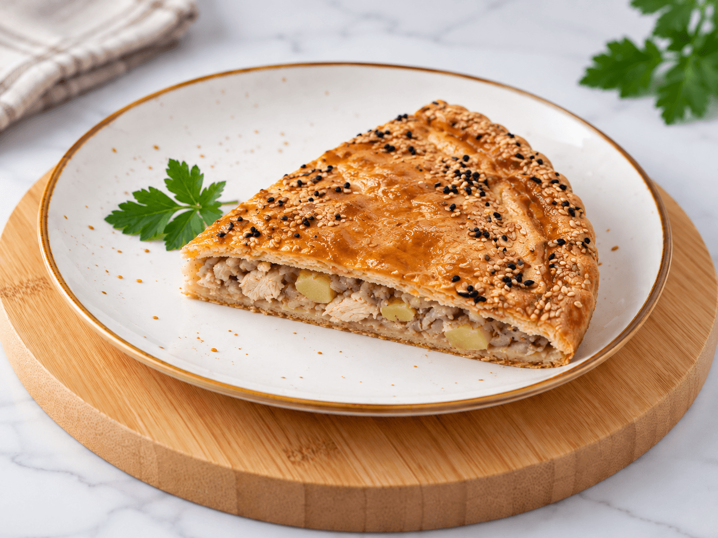 Chicken and Potato Pie Portion