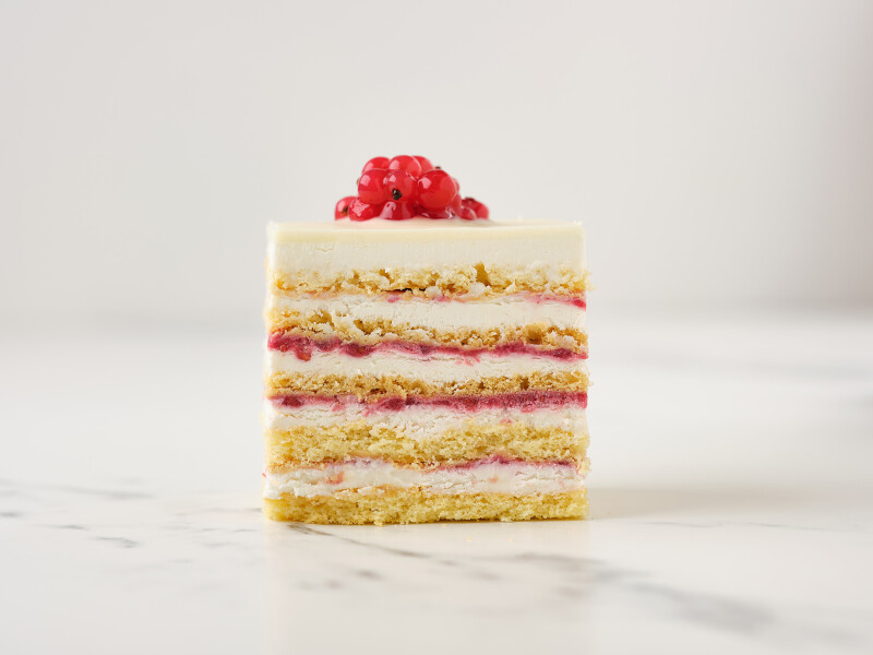 Rectangle cake Chocolate-raspberry