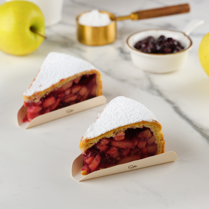 Кусок круг Вишнёво-яблочный пирог