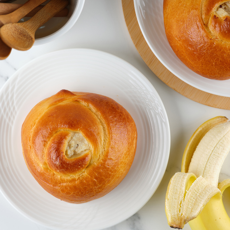 Bun Cottage cheese banana