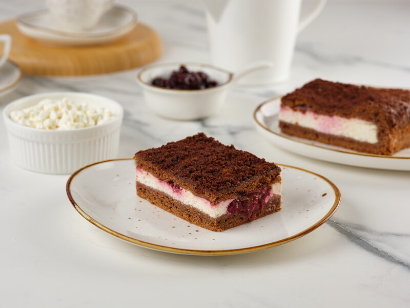 Пирог Творожно-вишневый