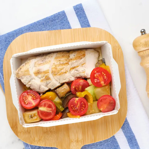 Chicken patty with rice